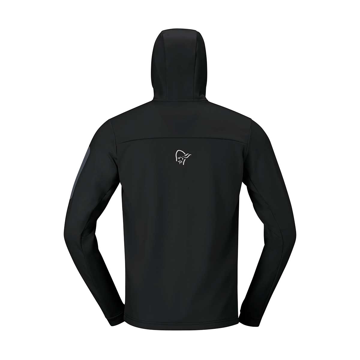 Norrona Falketind Warm2 Stretch Hood Men's in Caviar Black
